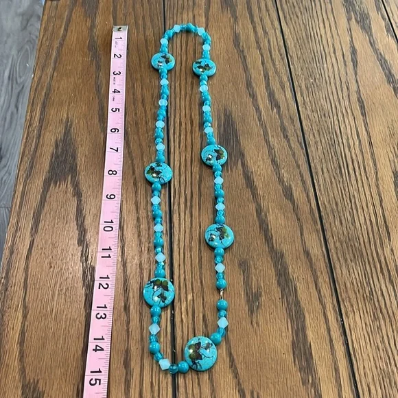 Turquoise Beaded Necklace - Picture 2 of 3